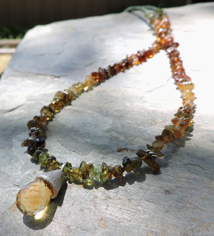 Citrine and Tourmaline Necklace