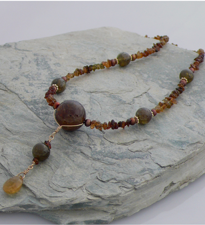 Multicolored Garnet Necklace