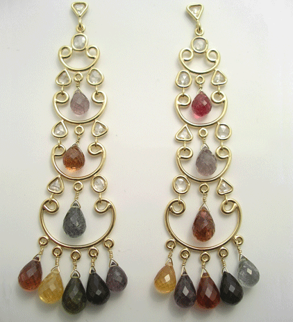 Sapphire & Diamond Earrings