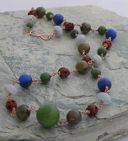 Rose Gold Multi-Stone Necklace