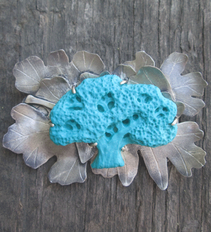 Oak Tree Brooch