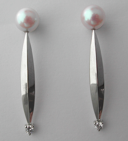 Pearl & Diamond Earrings