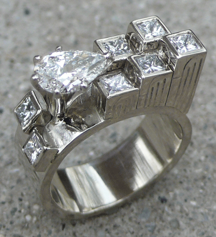 Art Deco Skyline Ring