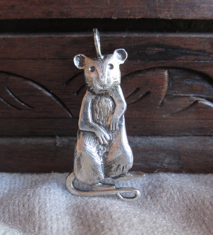 Hand Carved Rat Pendant